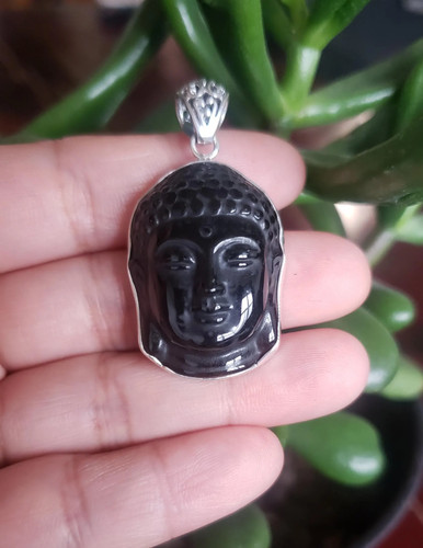Large hand carved buddha - carved,