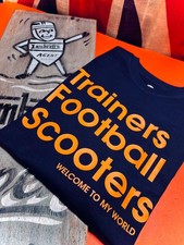 Trainers Football scooters Organic Cotton T-shirt-Vespa Lambretta Adidas