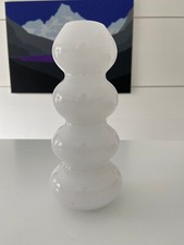 White Glass 'Waisted' Vase - Simple and Beautiful - unmarked
