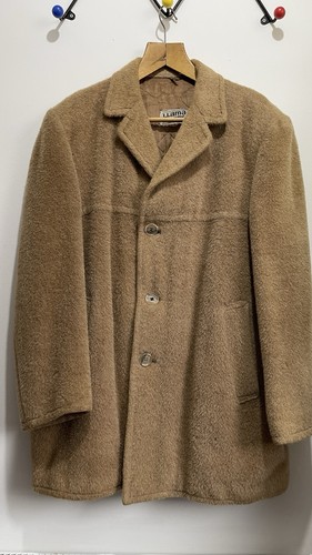 Vintage mens llama wool coat - wool,
