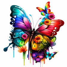 COLOURFUL RAINBOW BUTTERFLY