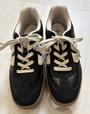Black cream leather suede - tu,