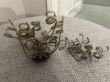 Pair Antique Vintage Flower