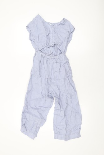 Zara girls blue linen jumpsuit - zara,