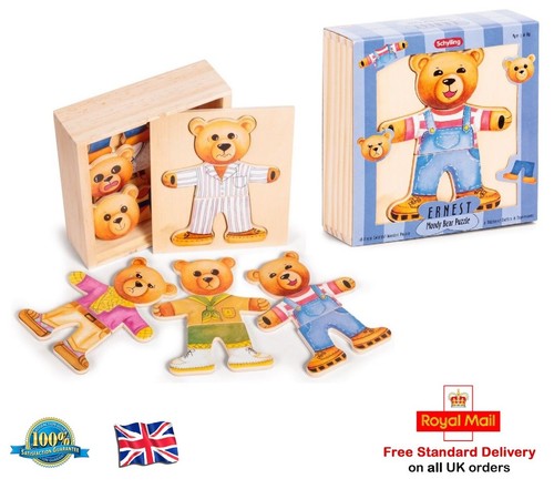 Ernest moody bear - ernest, wooden