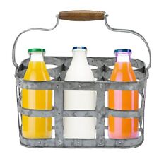6 Milk Bottle Holder Tidy Crate Rack Carry Carrier Doorstep Store Jug Caddy