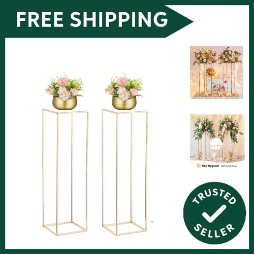 Gold vase for wedding - gold,