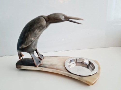 Vintage carved horn penguin - horn, on