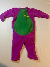 Vintage Barney Costume Boy Girl 1 To 2 Years Toddler Dinosaur Purple