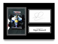 Nigel Mansell Signed A4 Photo