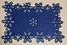 2 x Poly Felt Blue Christmas