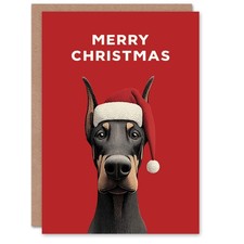 Christmas Card Doberman Dog