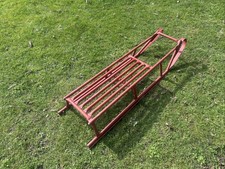 Vintage 1960s Red Metal Sledge
