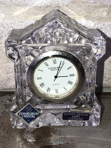 Edinburgh crystal clock 70mm - crystal,