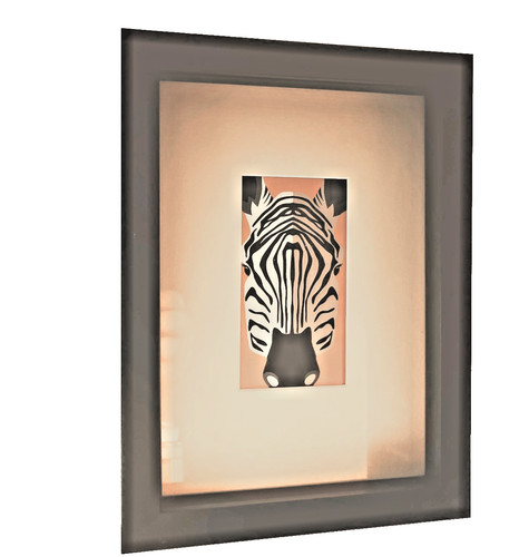 Framed zebra head slimine - framed,
