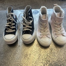 2 Pairs Off Converse Kids Size 11 And Size 12