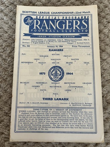Rangers third lanark - v,