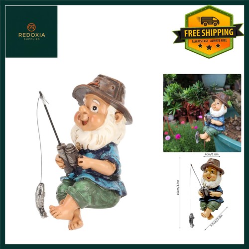 Funny fishing gnome garden - fishing,