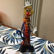Murano Glass Clown Figurine 13-inch (33cm) Made in Italy