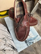 Sperry Top Sider Men’s Brown Leather 2 Eye Boat Deck Shoes - Size UK 9