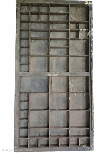 Antique wooden printer - wooden, type