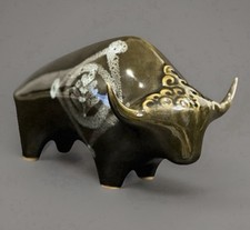 Lotus pottery bull - pottery, rare