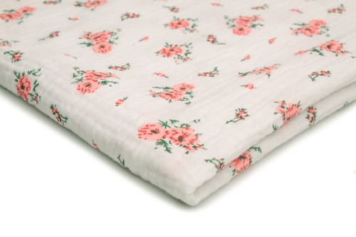 Printed cotton muslin double - cotton, muslin,