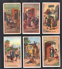 Victorian Public School Life Rare AG German Card Set 1899 Teacher Pupils Cane