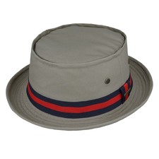 Pork Pie Hat with Striped Band