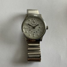 Vintage 1980s Manual Wind Men’s Ingersoll Antichoc Braille Wristwatch