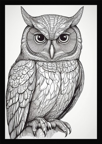 Intimate owl framed - owl, wall