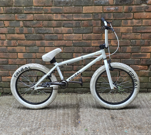 White tribal spear - bmx, bike