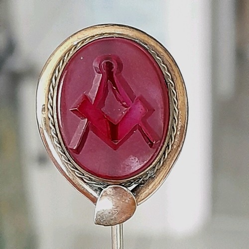 Antique masonic agate cameo - masonic,