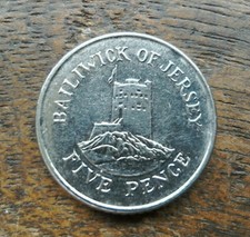 2012 Bailiwick Of Jersey 5p Coin "Tower At Seymour" (Circ'd but collectable).