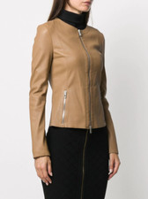 Tan Leather Jacket Women Pure