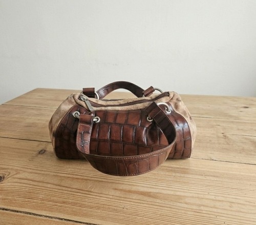 Vintage y2k brown croc - brown, barrel