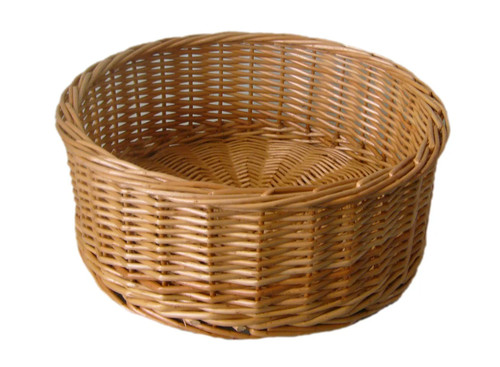 Large round willow basket tray - round,