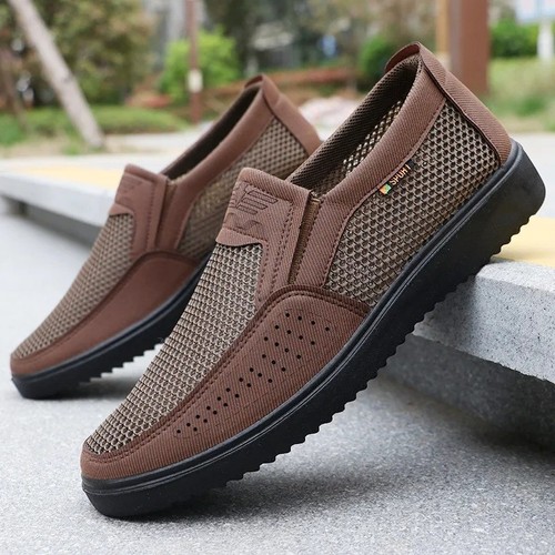 Mens leather slip walking - mens,