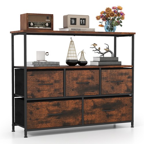 Drawer dresser with wood - 5,