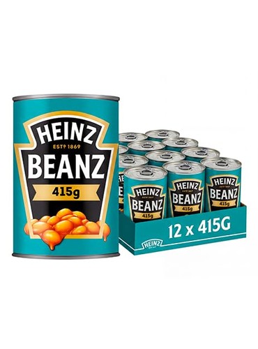 Heinz baked beans 12x415g 415 - beans,