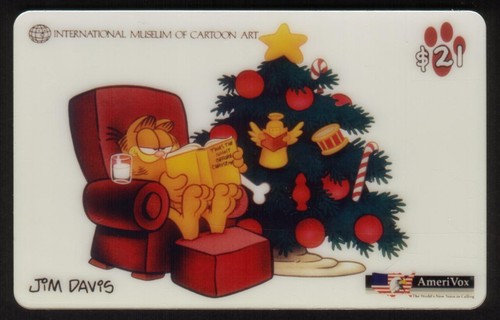 Garfield the cat reading twas - the,