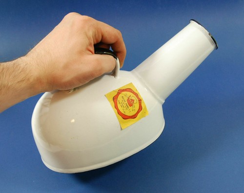 Vintage enamel potty portable - enamel,