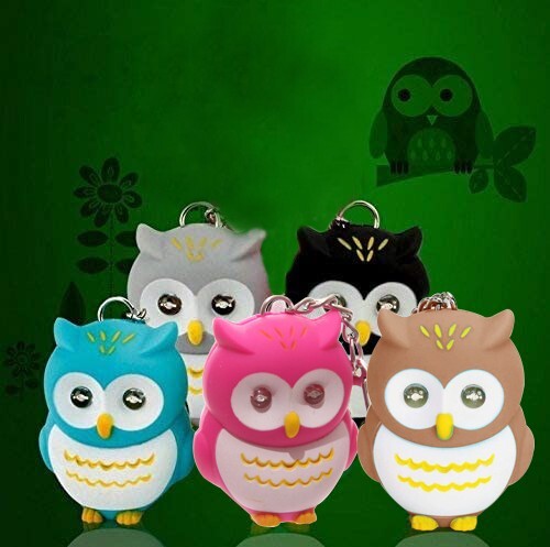 Keyring cute hooting - hooting, led