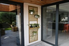 Forest Slatted Wooden Wall Planter with Shelves 180cm Garden Planter Trellis