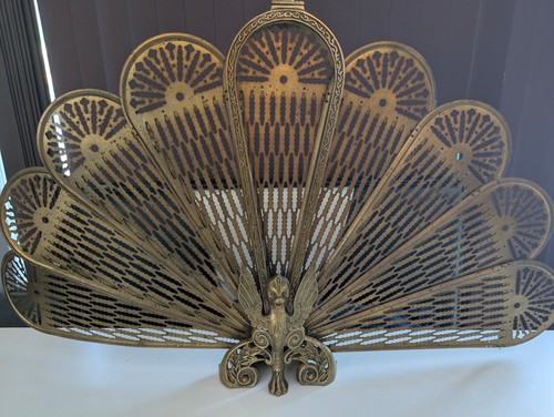 Stunning brass peacock - stunning, fan