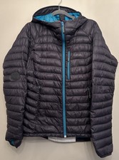 Rab Women's Microlight Alpine Grey Puffer Down Jacket Pertex UK 12 QDA-65 ISSUES