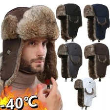 Unisex Winter Trapper Hat Waterproof Earflap Warm Russian Ushanka Skiing Cycling