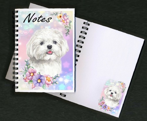 Maltese dog notebook notepad - notebook/notepad, +