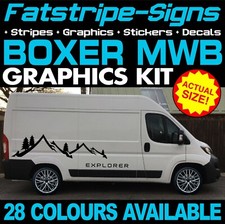 to fit PEUGEOT BOXER L2 MWB GRAPHICS STICKERS STRIPES DECALS CAMPERVAN MOTORHOME