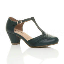 WOMENS LADIES MID BLOCK HEEL
